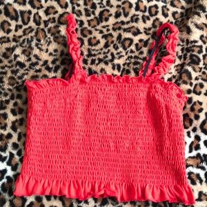 Medium red junior crop top nwot